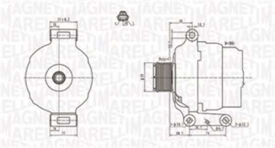 Generator, ford transit buss, transit flak/chassi, transit skåp, 2C3U10300BB, 4069776, 4098414, 4332279, YC1T10300BB, YC1T10300