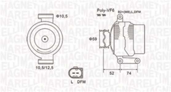 Generator, citroën,fiat,ford,peugeot, 1404791, 1572736, 1581843, 1712779, 1747021, 6C1T10300BA, 6C1T10300BB, 6C1T10300BC, 6C1T1