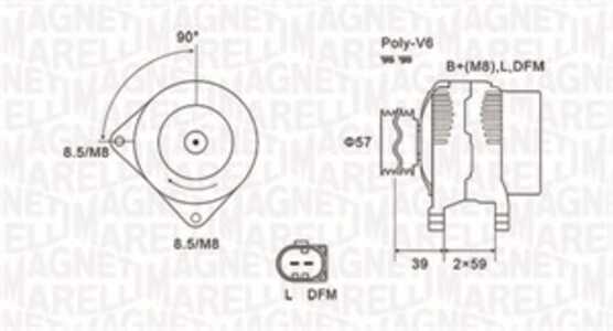 Generator, audi a4 b7, a4 b7 avant, a4 b7 cabriolet, 059903023A