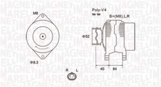 Generator, chevrolet aveo / kalos halvkombi, aveo / kalos sedan, daewoo kalos, 96652100