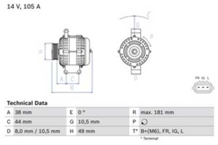 Generator, mini mini, mini cabriolet, 12 31 7 509 342, 12 31 7 515 029, 7515029, YLE 1024 00