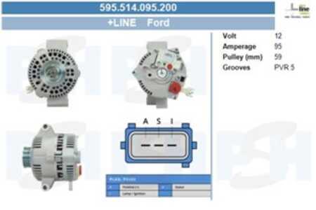 Generator, ford mondeo ii, mondeo sedan ii, mondeo turnier ii, 1021397, 1024864, 1031134, 1032652, 1057793, 1090424, 1406096, 5