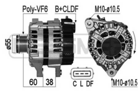 Generator, hyundai ix35, santa fé ii, kia sorento ii, sportage iii, 37300-2F100