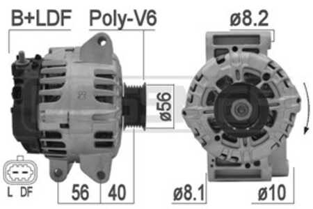 Generator, chevrolet captiva, opel antara a, insignia a, insignia a sedan, insignia a sports tourer, saab 9-5, 09 551 5967, 095