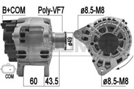 Generator, dacia,opel,renault, 23 10 070 33R, 23 10 081 25R, 44 22 188, 95 516 408, 95 519 884