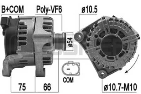 Generator, bmw 5 [e60, f10], 5 gran turismo [f07], 5 touring [e61, f11], x3 [f25], 12 31 8 507 625, 12 31 8 509 024, 12 31 8 57