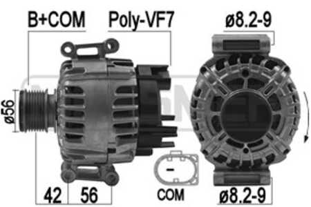 Generator, mercedes-benz c-klass [w204], c-klass t-model [s204], clc-klass [cl203], 271 154 14 02, A 271 154 14 02