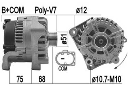 Generator, bmw 6 [e63], x5 [e70], 12 31 7 561 003, 12 31 7 561 004