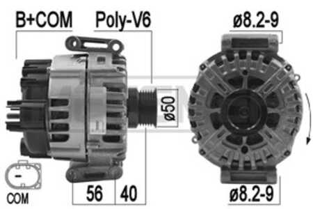 Generator, mercedes-benz, 013 154 35 02, 1 31543502, 442272, A 0 131 5435 0280, A 013 154 35 02, A 013 154 56 02, A 014 154 04 