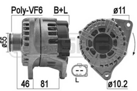 Generator, fiat,iveco, 504280012, 51787165, 5801526032