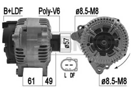 Generator, audi a4 b7, a4 b7 avant, a4 b7 cabriolet, 059 903 016 D, 059 903 016 DX, 599 030 16D X, 599 030 16D