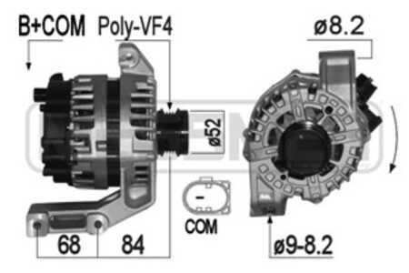 Generator, ford focus iii, focus sedan iii, focus turnier iii, 1777583, 2410219, BV6T 10300 EA, BV6T 10300 EB, BV6T 10300 EC, B