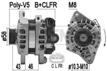 Generator, hyundai i10 ii, kia rio iii, rio sedan iii, 37300-03350