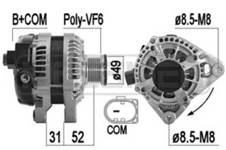 Generator, ford fiesta vii, fiesta van vii, 2077261, H1BT 10300 EC