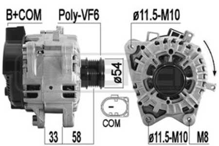 Generator, ford, 2011354, 2161084, 2188081, 2451723, GK2T 10300 AC, GK2T 10300 AE, GK2T-10300A-D, GK2T-10300A-F