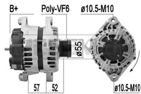 Generator, hyundai santa fé ii, santa fé iii, kia sorento ii, 37300-2G700