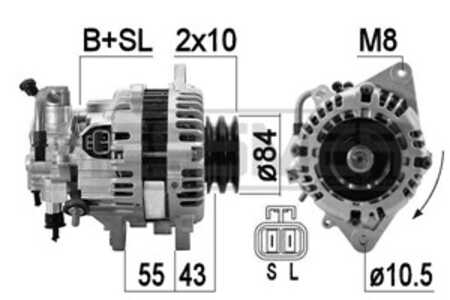 Generator, hyundai h-1 / starex buss, h-1 skåp, porter flak/chassi, mitsubishi pajero ii, pajero canvas top ii, 37300-42910