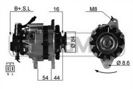 Generator, mitsubishi l 300 / delica flak/chassi ii, l 300 buss iii, l 300 skåp iii, l200, pajero i, pajero canvas top i, 37300