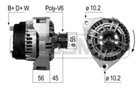 Generator, daewoo,mercedes-benz,ssangyong, 009 154 30 02, 009 154 35 02, 009 154 58 02, 1516410R, 51 26101 7237, A 009 154 30 0