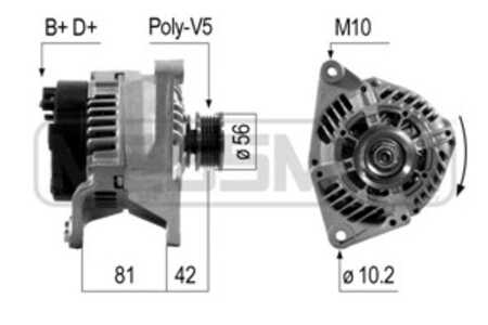 Generator, audi a4 b5, a4 b5 avant, a6 c4, a6 c4 avant, a6 c5, a6 c5 avant, cabriolet b3, vw passat b5, passat b5 variant, 058 