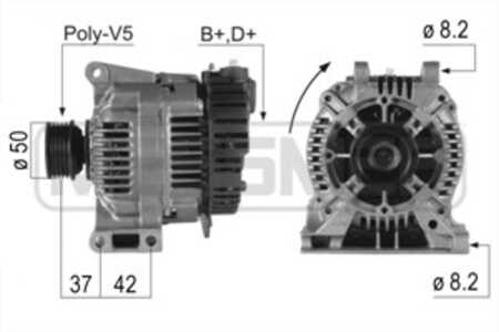 Generator, mercedes-benz a-klass [w168, w169], vaneo [414], 010 154 38 02, 011 154 35 02, 011 154 56 02, 012 154 45 02, A 0 111