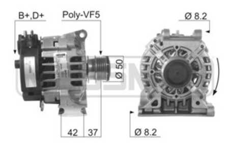 Generator, mercedes-benz a-klass [w168], vaneo [414], 010 154 39 02, 011 154 82 02, 012 154 43 02, 012 154 44 02, A 010 154 39 