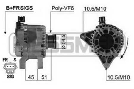 Generator, ford fiesta v, fiesta van v, fusion, mazda 2, 1140135, 1464788, 1477856, 2S6T 10300 AA, 2S6T 10300 AB, 2S6T 10300 AC