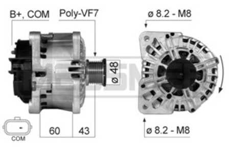 Generator, nissan,renault, 23 10 000 24R, 77 11 368 440, 77 11 497 596, 82 00 404 461, 82 00 525 891, 82 00 725 683