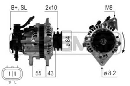 Generator, mitsubishi l 300 / delica flak/chassi ii, l 300 buss iii, l 300 skåp iii, 37300-42750, A002T10083, A003T00599, A003T