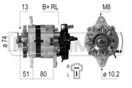 Generator, ford econovan, econovan skåp, kia besta skåp, mazda e buss, e skåp, 0SL21-18300G, R213-18300, R213-18300-B, R282-183