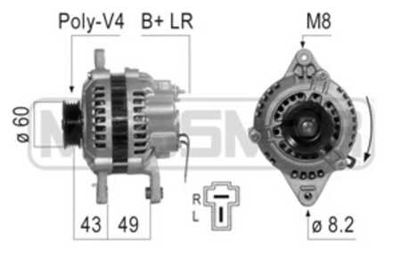 Generator, hyundai pony, pony / excel sedan, pony sedan, santa fé i, mitsubishi colt ii, lancer iii, lancer station wagon iii, 