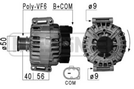 Generator, mercedes-benz, 646 154 08 02, A 646 154 08 02, A 64615408020080