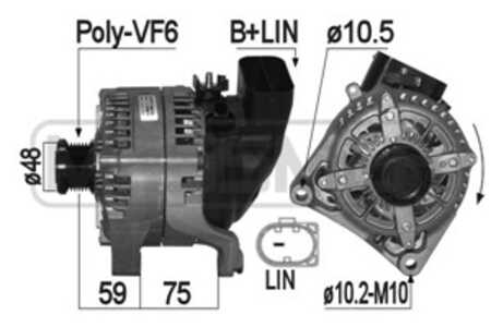 Generator, bmw 1 [f20, f21], 3 [f30, f80], 3 touring [f31], 12 31 7 605 060, 12 31 7 610 260, 7 605 060, 7 610 260