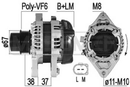 Generator, citroën c1 ii, peugeot 108, toyota aygo, 16 123 522 80, 27060-0Q190