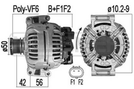 Generator, chrysler pt cruiser, 012 154 63 02, 013 154 07 02, 05080 464AB, 05080 464AC, 05080 464AD, A 012 154 63 02, A 013 154