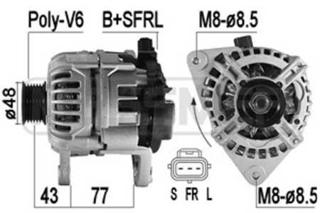 Generator, ford fiesta iv, focus i, ka, 1089887, 98FU 10300 AA, XS61 10300 AA, XS61 10300 AB