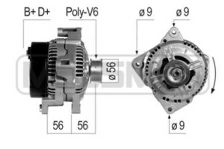 Generator, volvo 850, 850 kombi, 960, 960 ii, 960 kombi, c70 cabriolet i, c70 coupé i, s40 i, s70, v40 kombi, v70 i, renault la