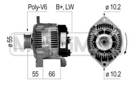 Generator, renault clio i, clio skåp/halvkombi i, rapid skåp/stor limousine, volvo s40 i, v40 kombi, 77 00 424 575, S882368