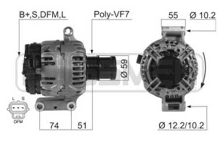 Generator, ford transit buss, transit flak/chassi, transit skåp, 2C1T 10300 BA, 4041624, 4047102, 4055946, 4123719, 4332279, 43