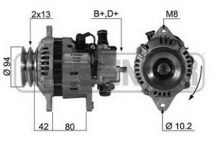 Generator, nissan serena, vanette cargo buss, vanette cargo skåp, 23100-7C000, 23100-7C001