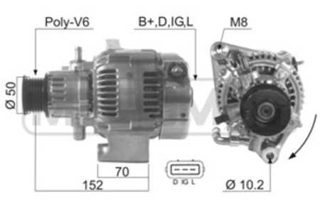 Generator, honda,land rover,mg,rover,suzuki, YLE 000010