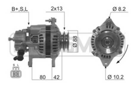 Generator, nissan patrol gr iv, patrol iii/2 hardtop, patrol iii/2 station wagon, pick up, 23100-22J10, 2310022J10EP, A003T0309