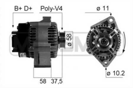 Generator, smart cabrio, city-coupe, crossblade, fortwo cabrio, fortwo coupé, roadster, roadster coupé, 160 154 02 01, 160 154 