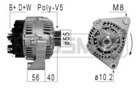 Generator, citroën ax, c5 iii, c5 break iii, ds3, zx, peugeot 106 i, 308 i, 308 cc, 5701 A3, 5705 HS, 5705 J9, 5705 M6, 5705 M7