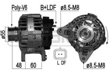 Generator, dacia,lada,renault, 23 10 057 80R, 23 10 076 33R, 77 11 497 535, 82 00 674 762, 82 00 810 621