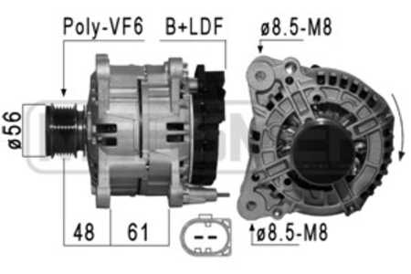 Generator, audi a2, seat ibiza iv, ibiza sc iv, ibiza st iv, skoda fabia ii, fabia combi ii, roomster, vw polo v, polo sedan iv