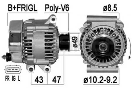 Generator, mini mini, mini cabriolet, 12 31 7 509 342, 12 31 7 515 029, 7 509 342, 7 515 029, YLE 102400