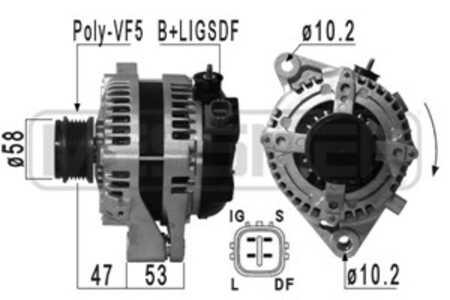 Generator, toyota avensis, avensis kombi, avensis sedan, corolla, corolla kombi, corolla sedan, corolla verso, 27060-27090