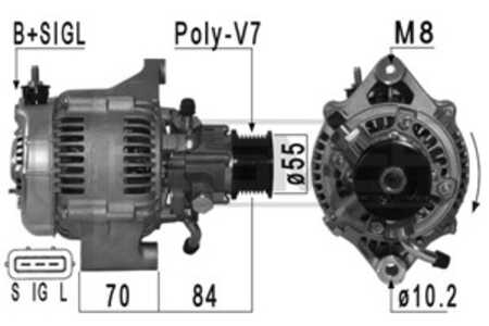 Generator, land rover defender cabrio, defender pick up, defender station wagon, discovery ii, ERR 6999, ERR 6999E, LR0 06190