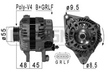 Generator, smart fortwo cabrio, fortwo coupé, 132 154 00 01, 1800A052, A 132 154 00 01, A005TG0991, A005TG0991AM, A5TG0991, A5T